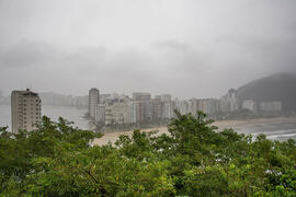 Vista da cidade do memorial 500 anos da cidade de São Vicente